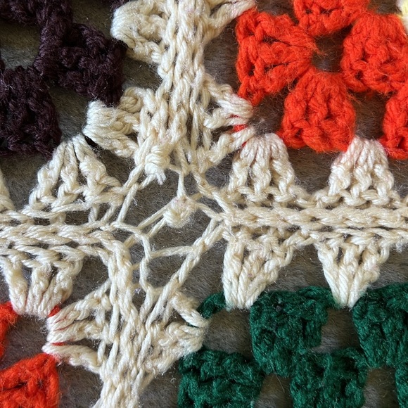 💕GORGEOUS Vintage Granny Square Afghan Crochet Blanket Throw - Picture 12 of 13